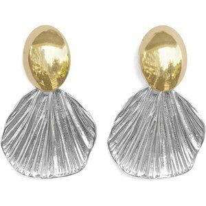 Gold and Sliver Plated Dangle Drop Geometric Statement Jewelry for Women Teen